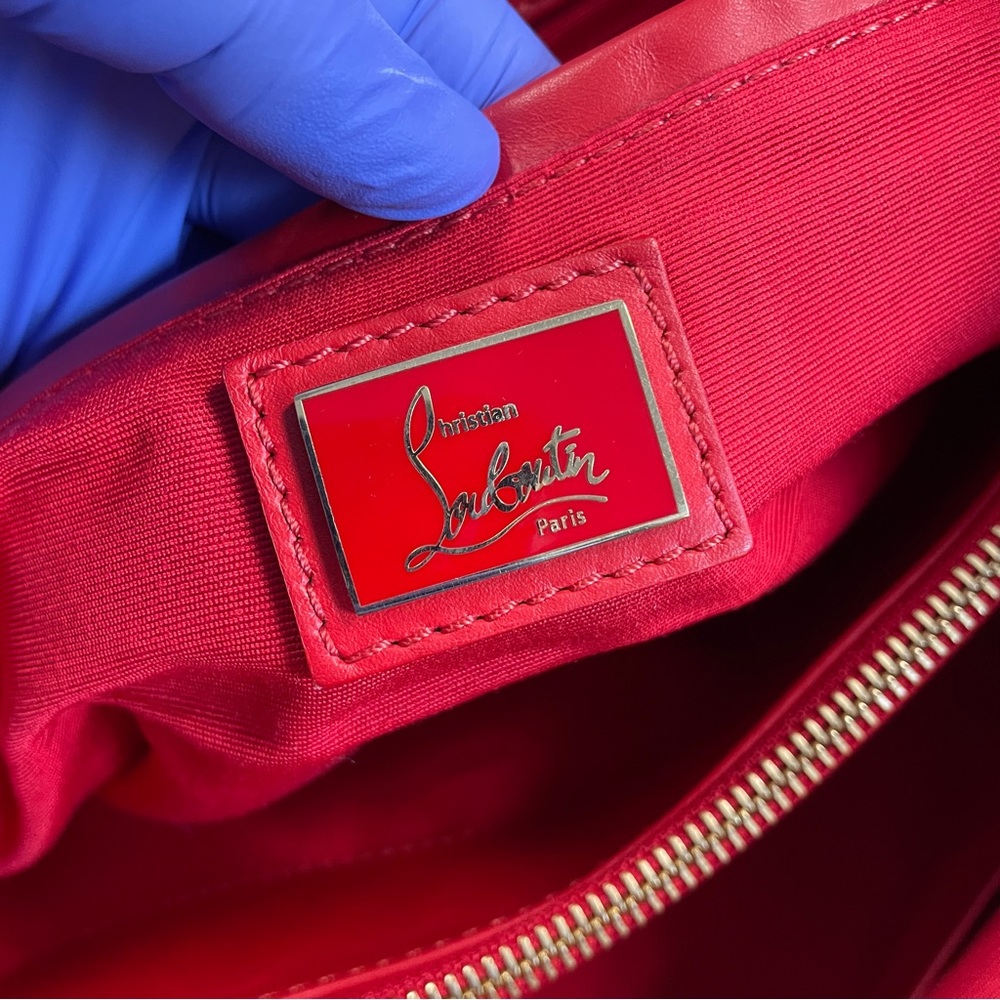 Christian Louboutin Red Leather Tote Bag - Picture 9 of 13